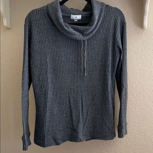 Socialite dark gray waffle knit sweater